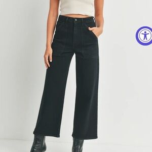 JBD wide leg patch pocket jean